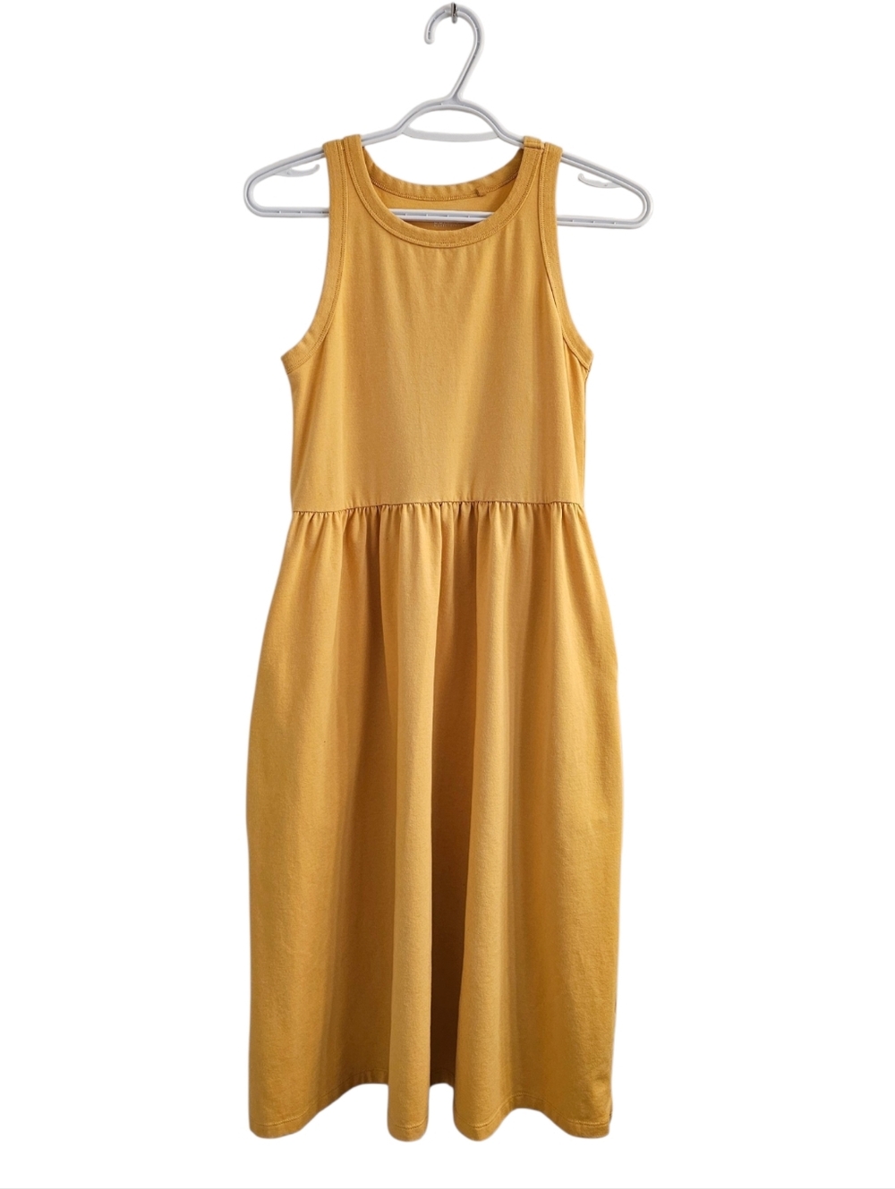 Buffalo David Bitton Mustard Sleeveless Lightweight gingham shorts with an Dress